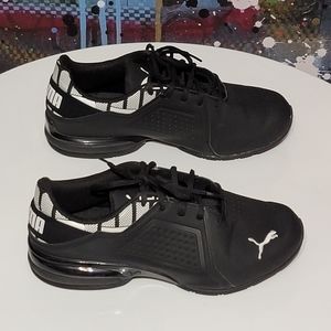 Puma Men's Viz Runner Black/White Gym Sneakers Shoes Athletic Size 8.5